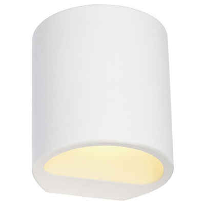 SLV Wandleuchte Wandleuchte GL 104 Round, weiß, keine Angabe, Leuchtmittel enthalten: Nein, warmweiss, Wandleuchte, Wandlampe, Wandlicht