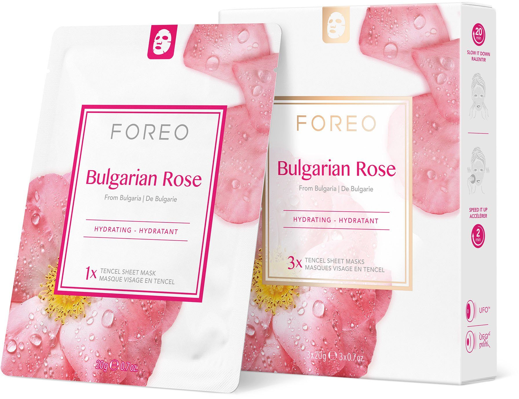 Sheet Gesichtsmaske 3-tlg. Rose, Face Masks FOREO To Collection Bulgarian Farm