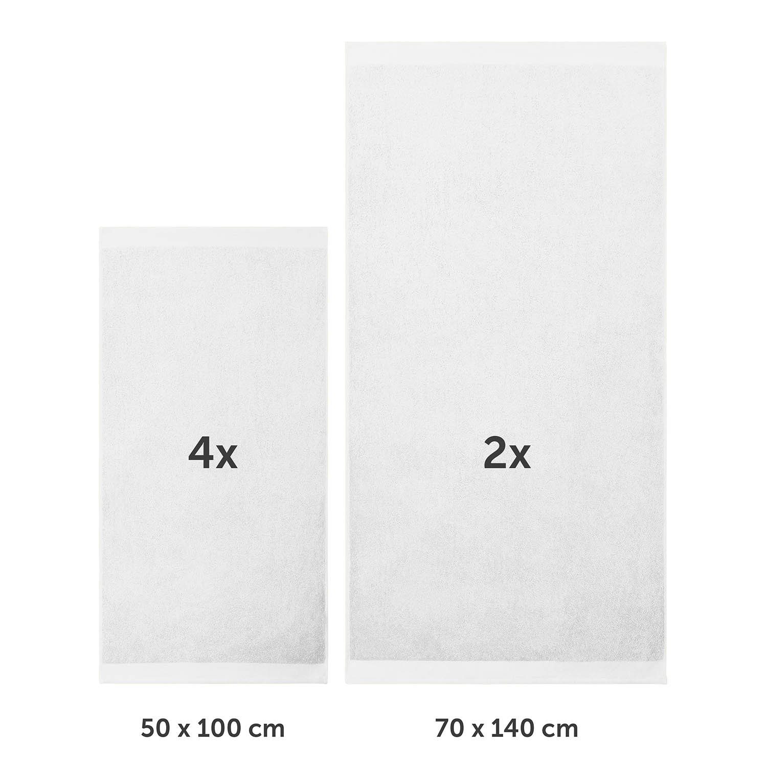 Blumtal Handtuch Set Premium 4/6-tlg. Frottier Dusch- (70x140 cm) & Handtuch (50x100 cm), Frottee (Set, 6-St), 100% Baumwolle, Oeko-TEX Zertifiziert – Bild 2 von 5