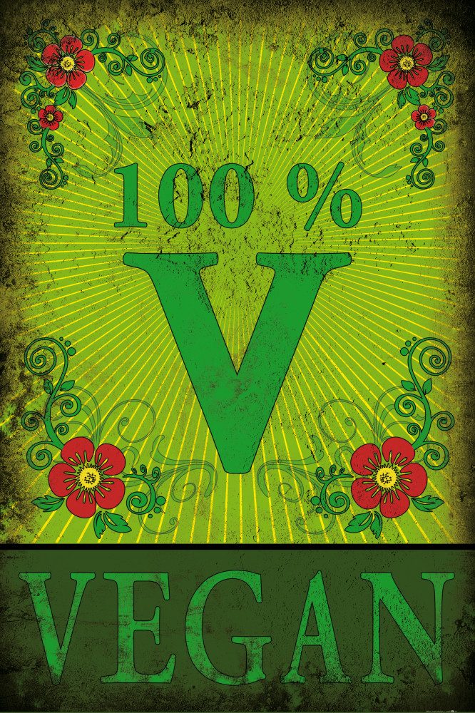 1art1 Poster Kochkunst Kunstdruck Bild - 100% Vegan (120 x 80 cm)