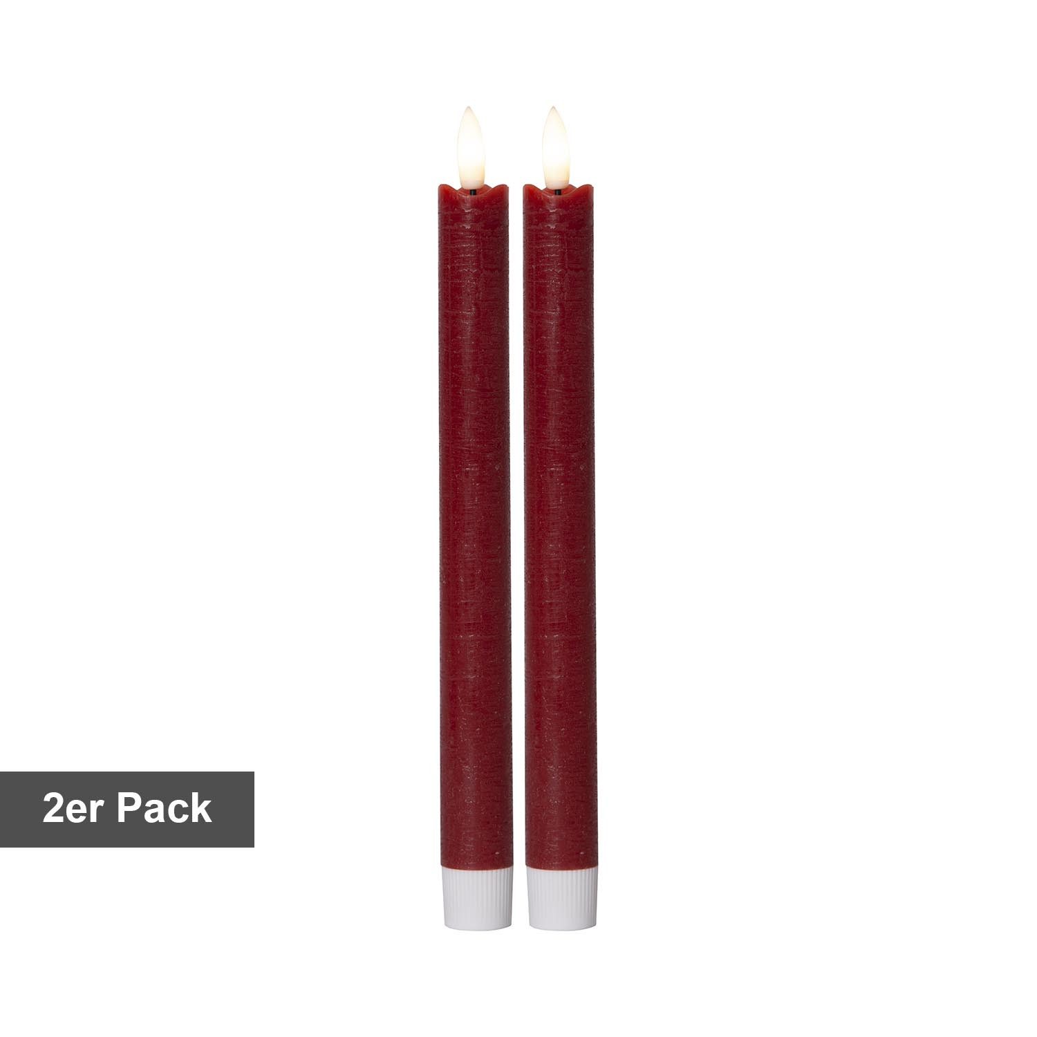 LED Dekolicht LED-Kerzen 'Flamme' lang, 2er Set