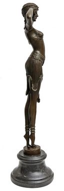 Aubaho Skulptur Bronzeskulptur Bronze Figur Scarab Tänzerin nach Chiparus Antik-Stil R