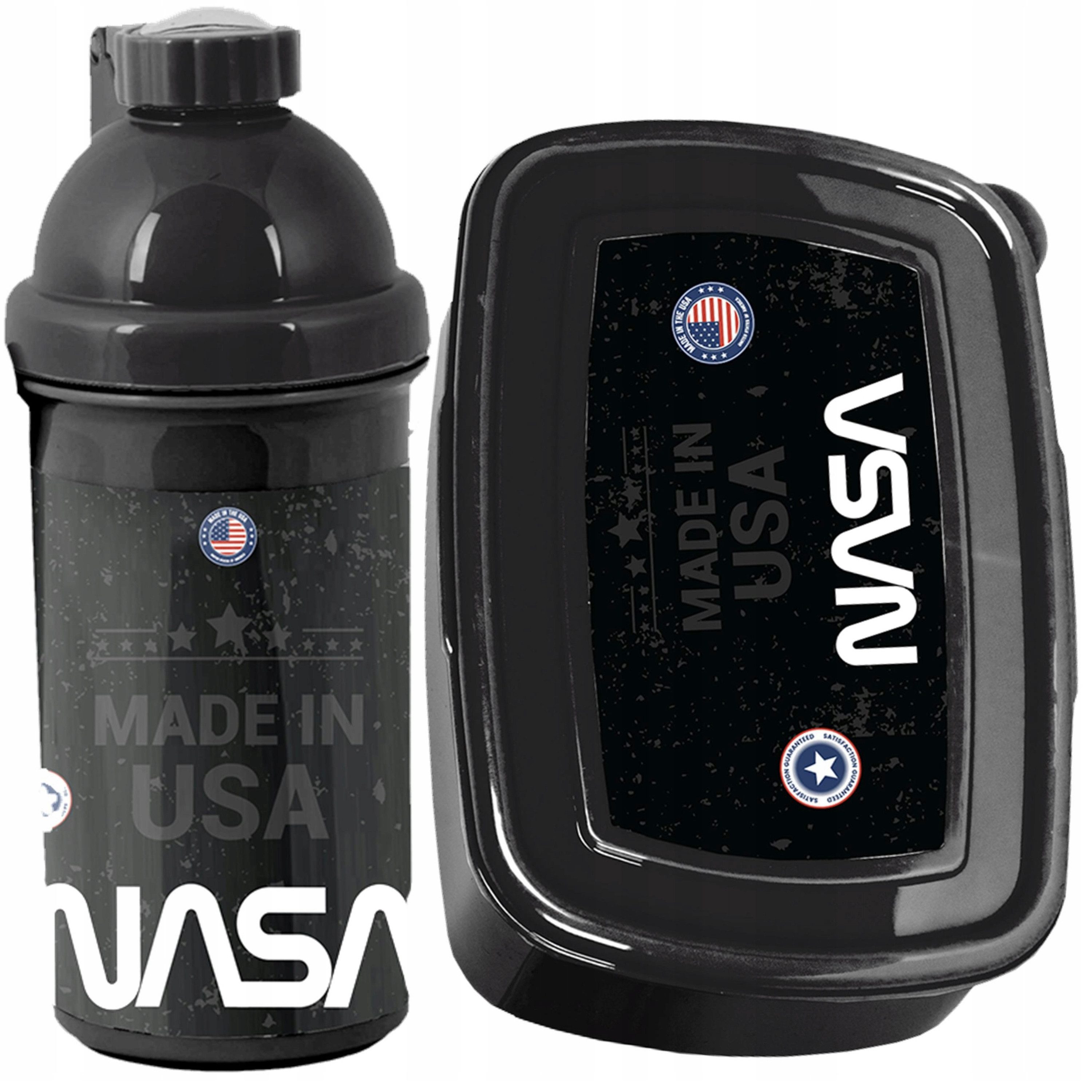 GOLDKIDS Lunchbox - Brotdose und Trinkflasche Set, (für Kinder, 1-tlg., – BPA-frei, auslaufsichere Trinkflasche 330 ml), - Nasa Motiv