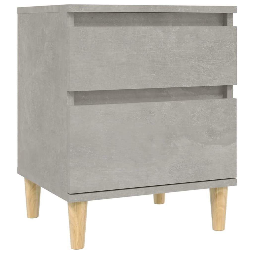 furnicato Nachttisch Trendiger 40x35x50 cm in Betongrau aus Holzwerkstoff und (1-St), Feuchtigkeitsbeständiger Beistelltisch mit Ablage und Stauraum