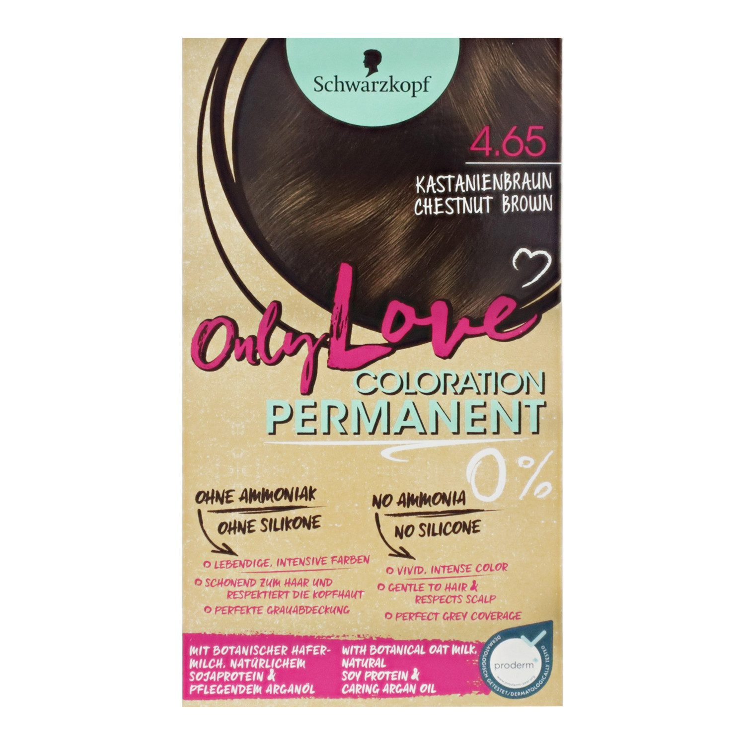 Schwarzkopf Haarfarbe Schwarzkopf Only Love Coloration 4.65 Kastanienbraun schonende permane