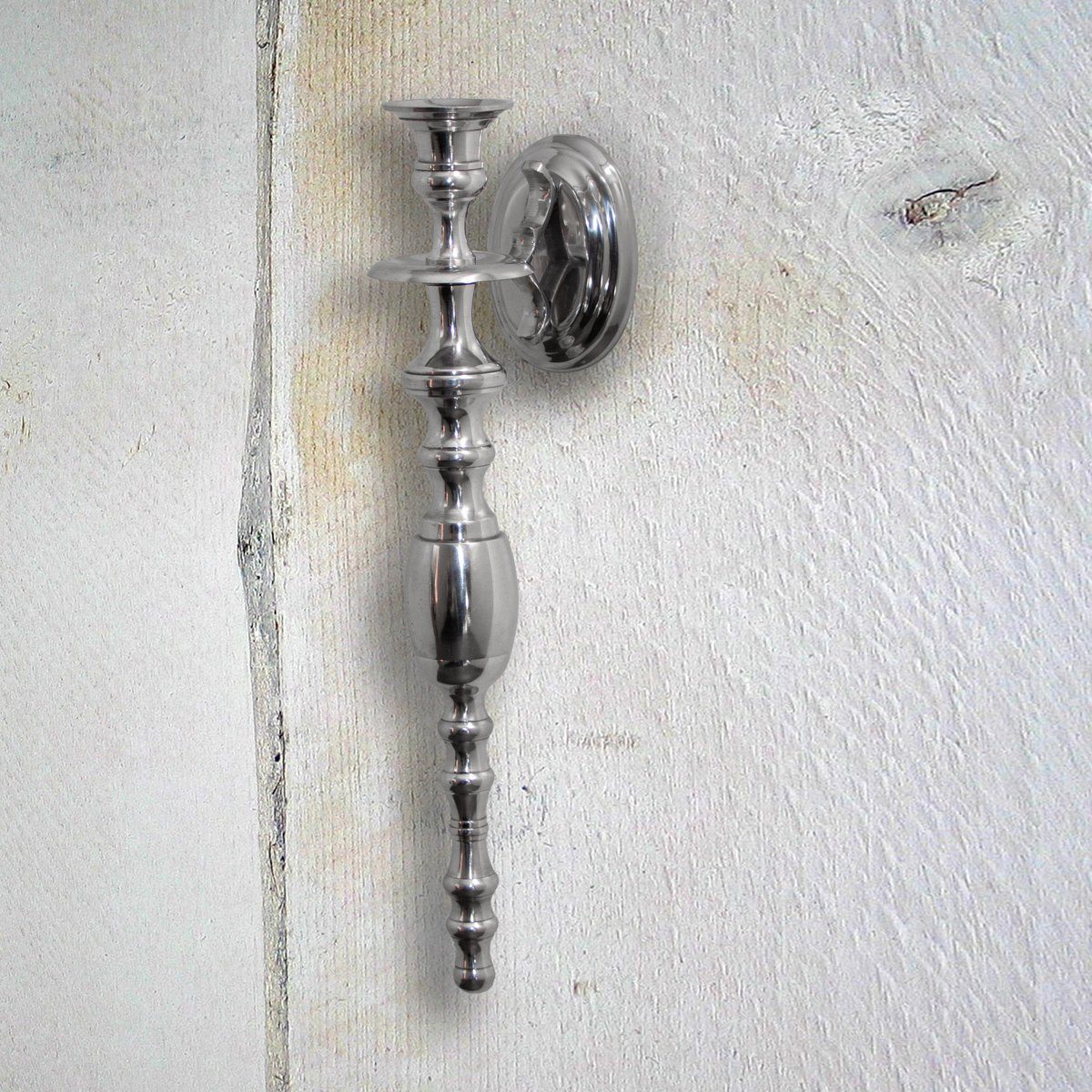 Antikas Wanddekoobjekt Kerzenhalter, Aluminium, Wand, Ornament