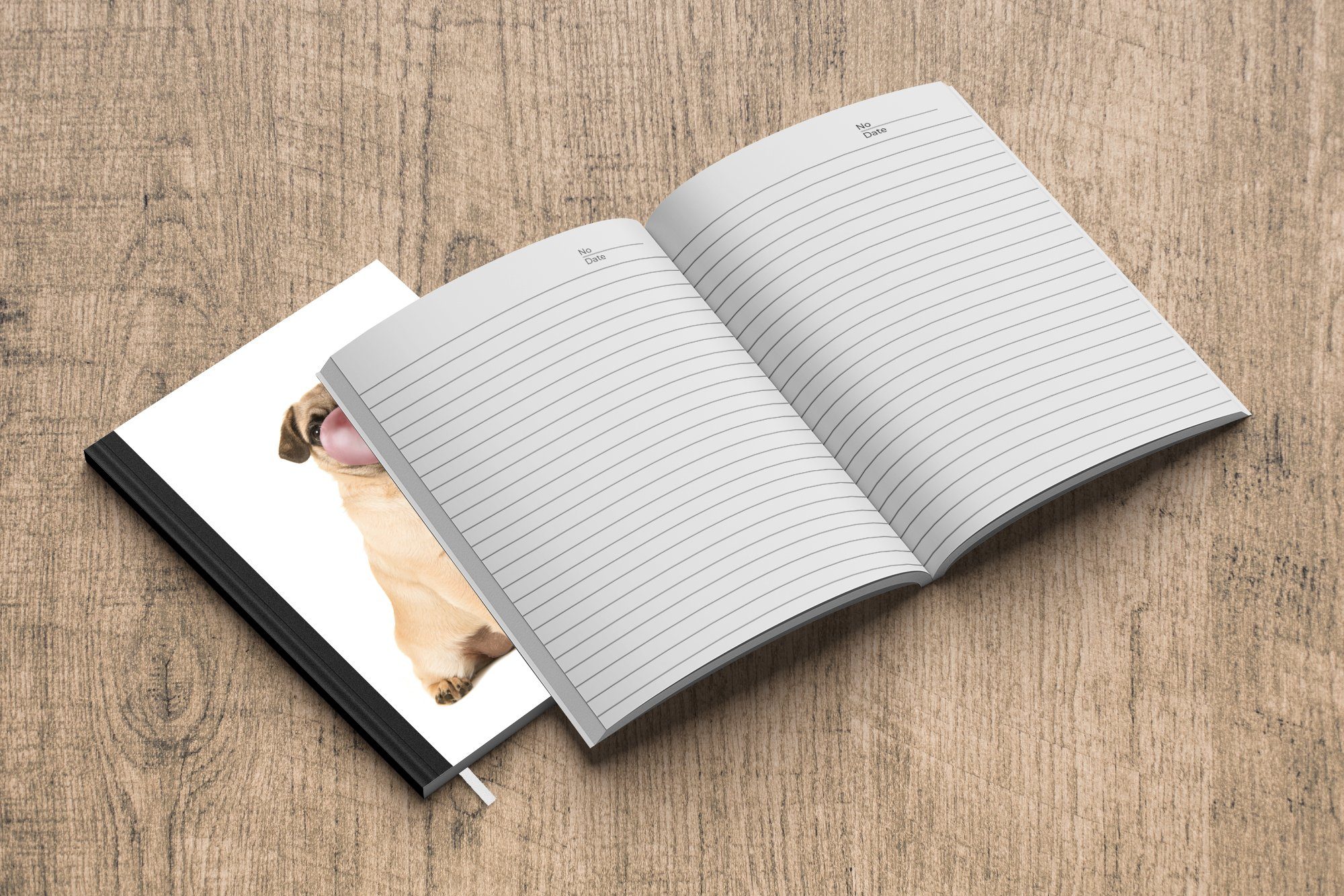 MuchoWow Notizbuch Hund - - Journal, Mädchen, Kaugummi Tiere Tagebuch, A5, Merkzettel, 98 Notizheft, - Kinder Jungen - - Seiten, Haushaltsbuch