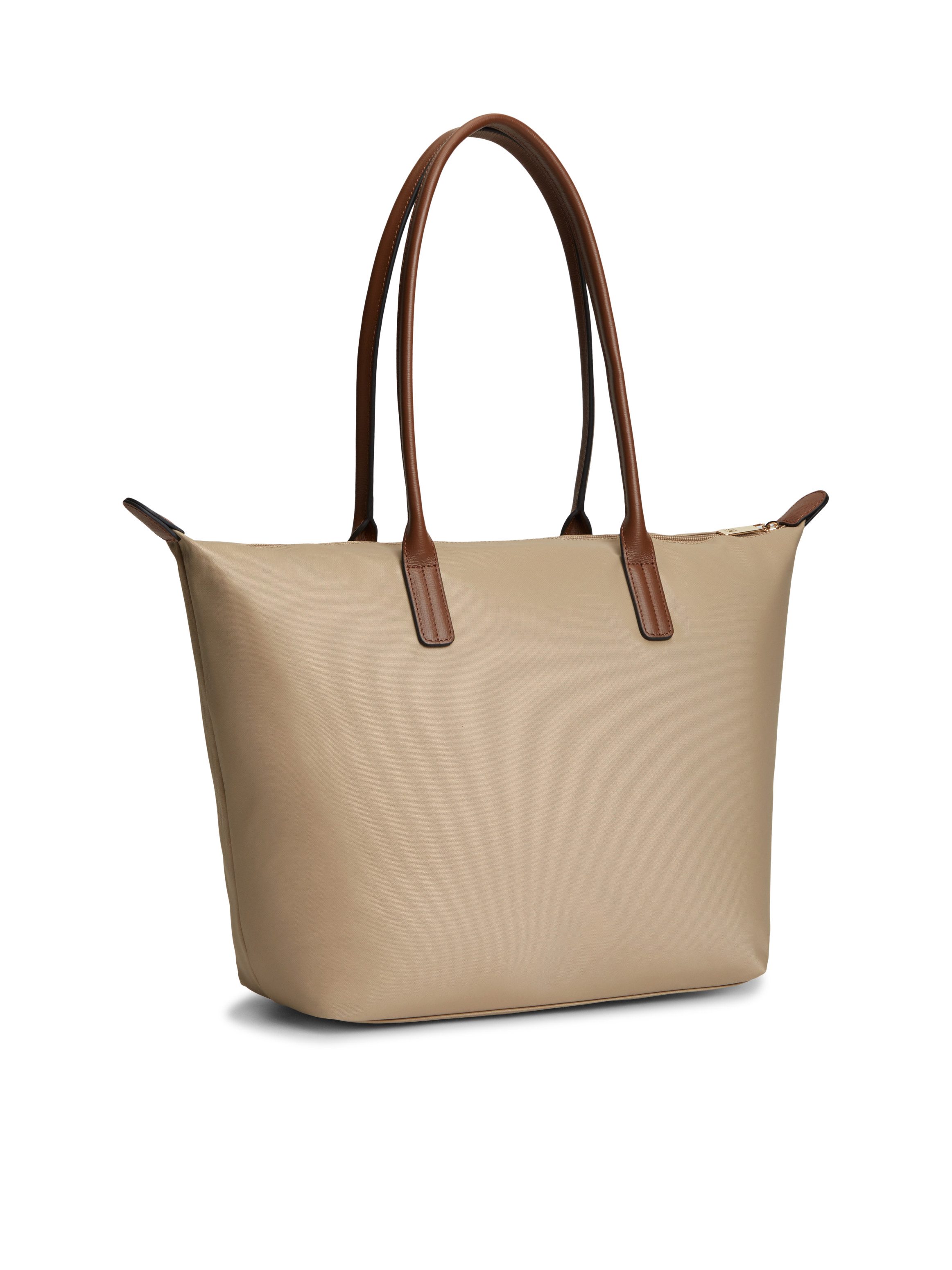 Tommy Hilfiger Tragetasche POPETTE TOTE, Damen Handtasche, Schultertasche mit kontrastfarbigen Henkeln