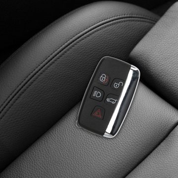 kwmobile Schlüsseltasche Gehäuse für Land Rover Jaguar Autoschlüssel (1-tlg), ohne Transponder Batterien Elektronik - Auto Schlüsselgehäuse