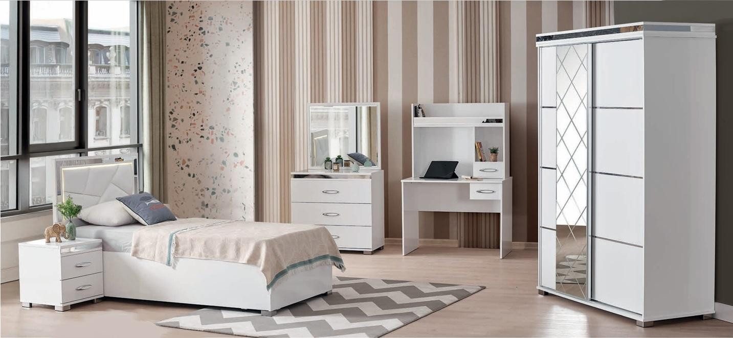 Jugendzimmer-Set Modernes 5-teiliges Jugendzimmer-Set mit Bett und Stauraum