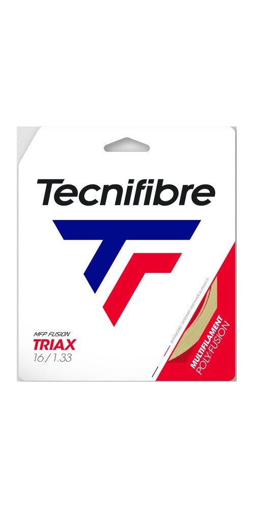 Tecnifibre Tennissaite Triax (Spielgefühl+Armschonung) natur 12m Set, Saitendicke: 1.28