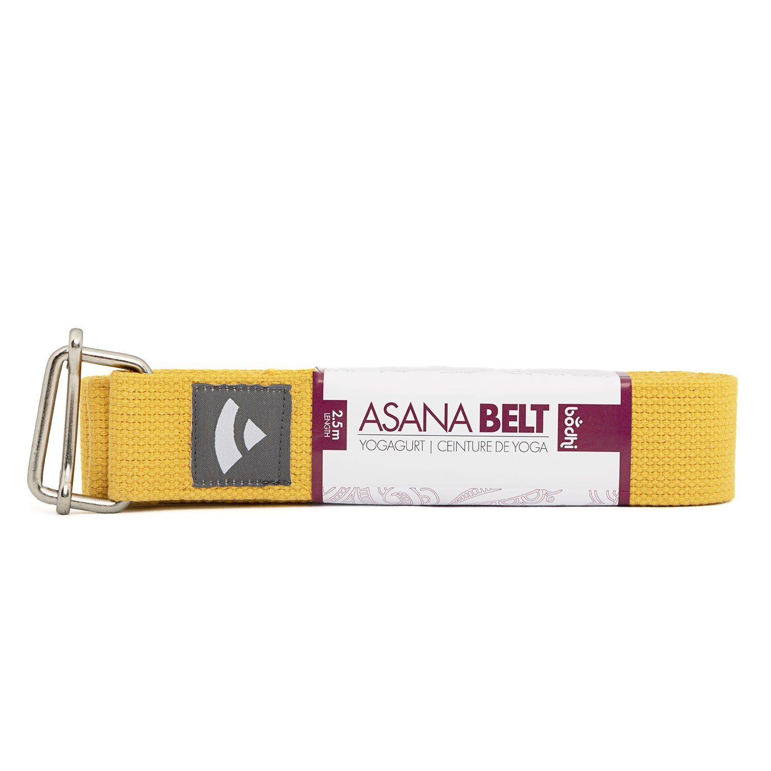 bodhi Yogamatte BELT mit ASANA Yogagurt Metall safran Schiebeschnalle 2,5m