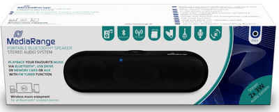Mediarange Bluetooth portabler Lautsprecher Stereo Audio System schwarz Portable-Lautsprecher