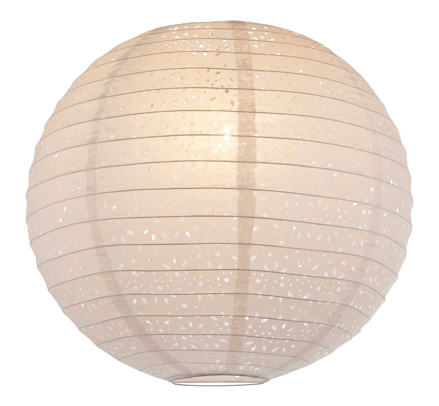 GLOBO LIGHTING Lampenschirm SIMSEN, Ø 40 cm, Weiß, Papier, ohne Pendelaufhä günstig online kaufen