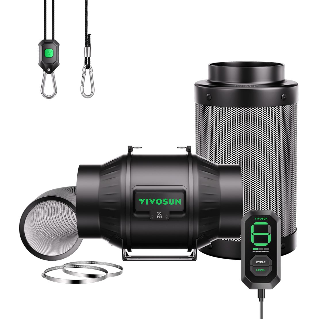 VIVOSUN Ventilatorkombigerät VIVOSUN AeroZesh T-Serie, 15 günstig online kaufen