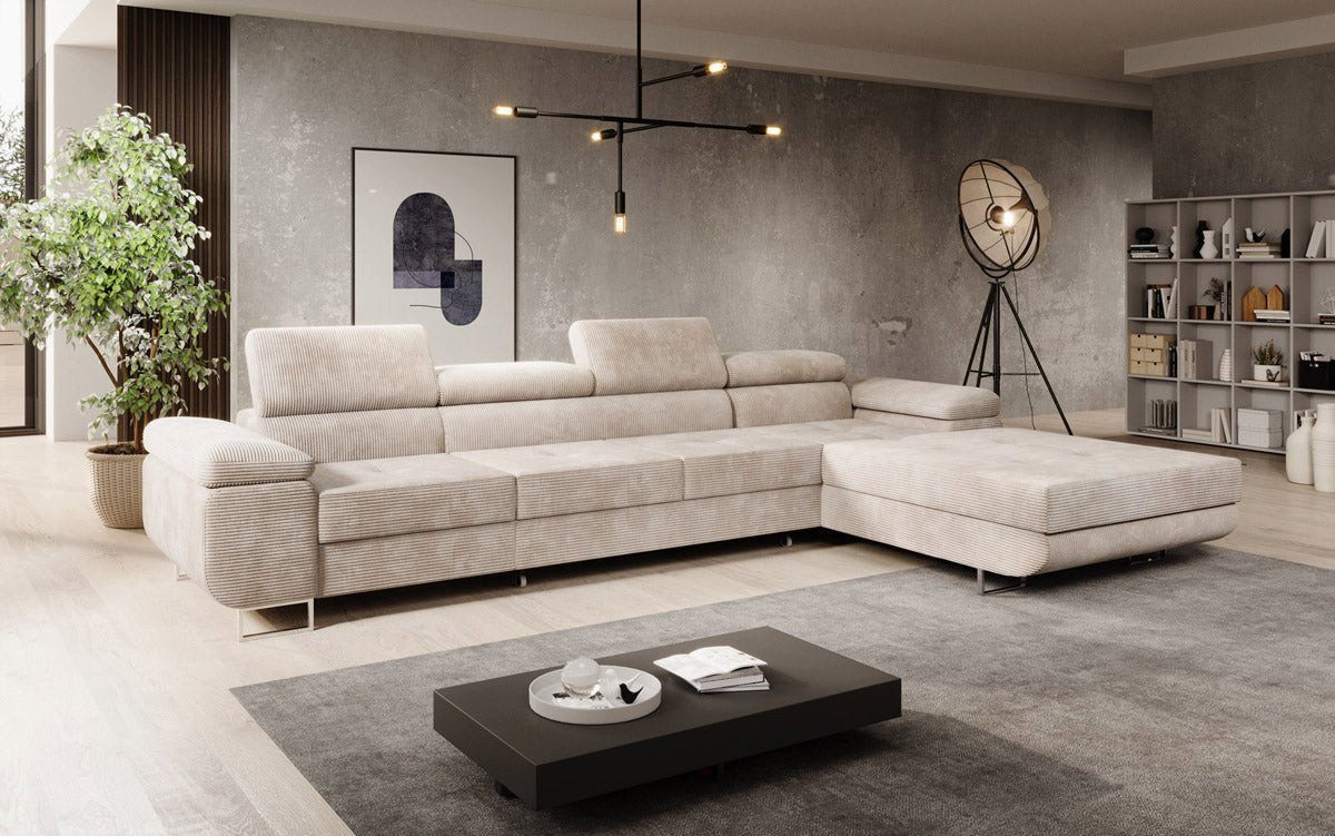 Luxusbetten24 Schlafsofa Designer Sofa Calvera Maxi, in Cord mit Schlaf- un günstig online kaufen