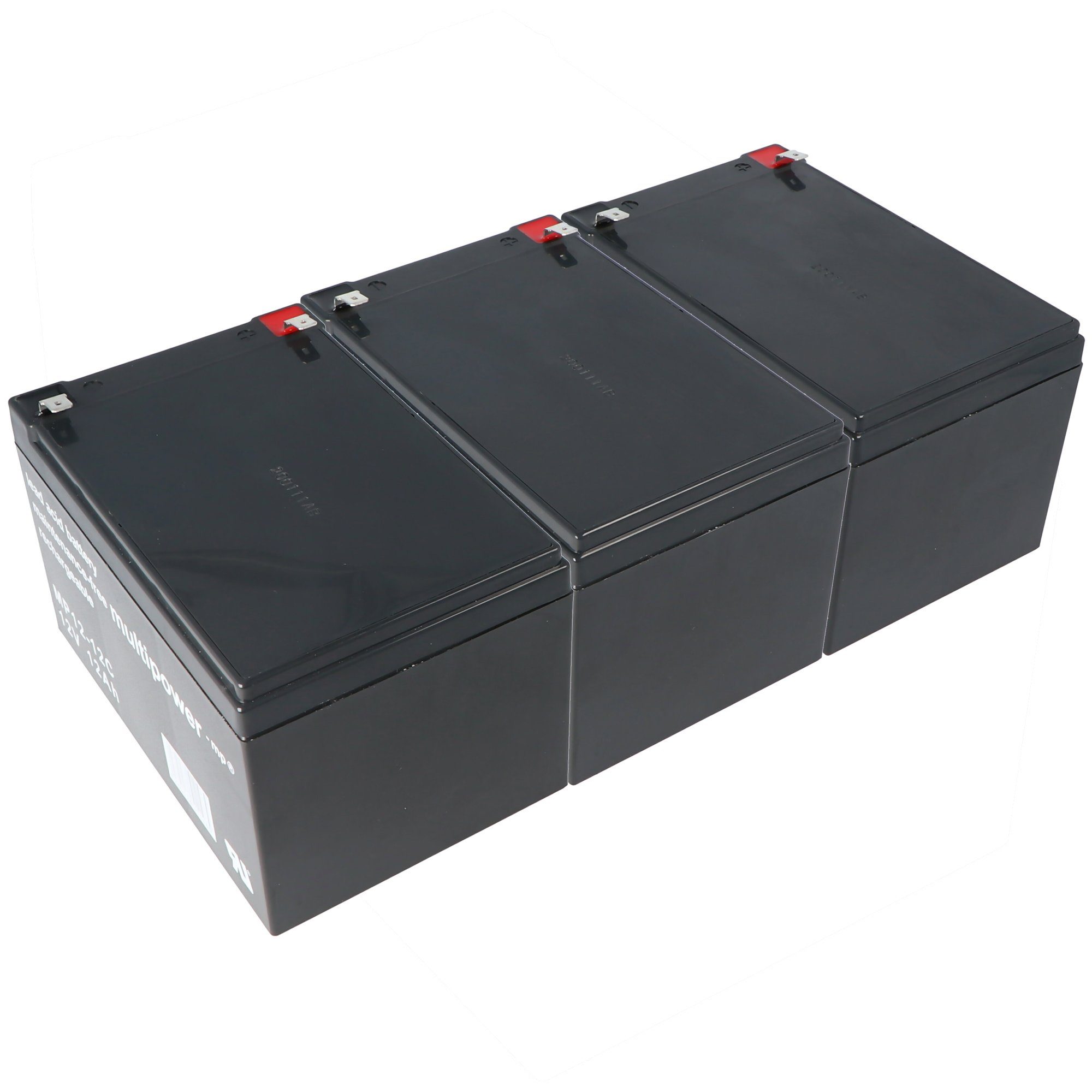 Multipower Akkusatz passend für Falcon 500 E-Scoooter, bestehend aus drei Einzel Akku 12000 mAh (36,0 V)