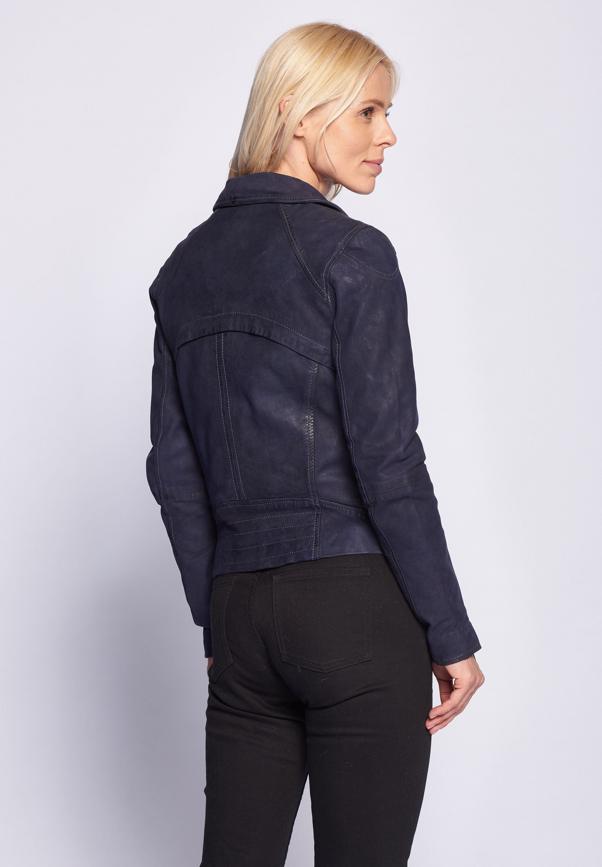 blue ocean Lederjacke Romie Maze