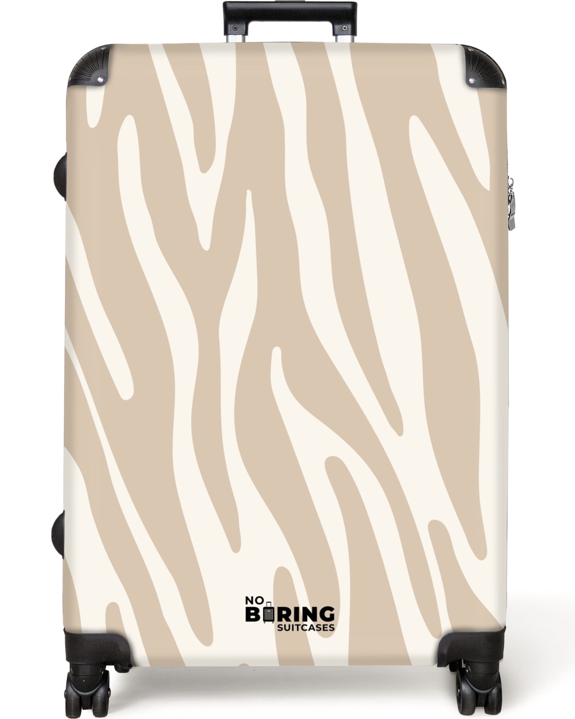NoBoringSuitcases.com© Hartschalen-Trolley Zebramuster mit Beige und günstig online kaufen