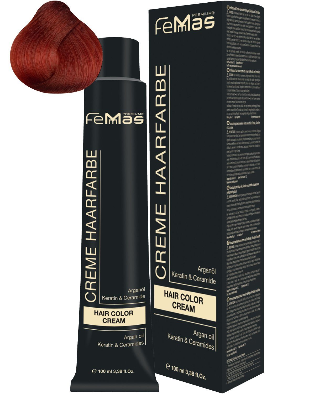 Haarfarbe FemMas Hair Color Cream 100ml Haarfarbe Pure&Mix Kupfer