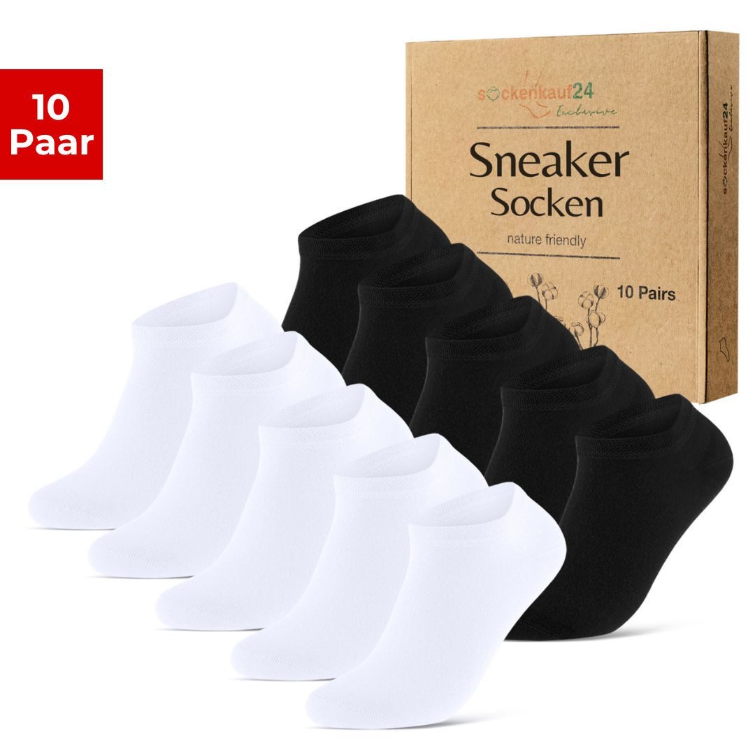 Sneakersocken 10 Paar Premium Sneaker Socken Herren & Damen aus