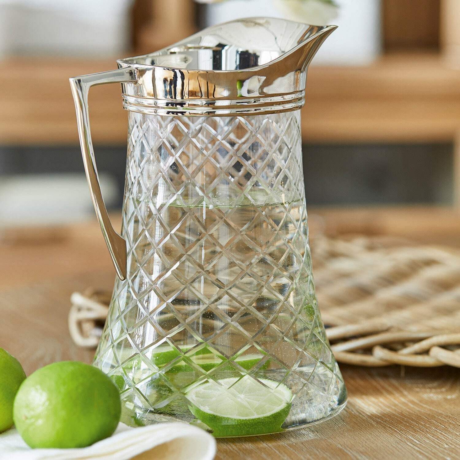 Mirabeau Wasserkaraffe Krug Meloisey klar/silber – Bild 3 von 3