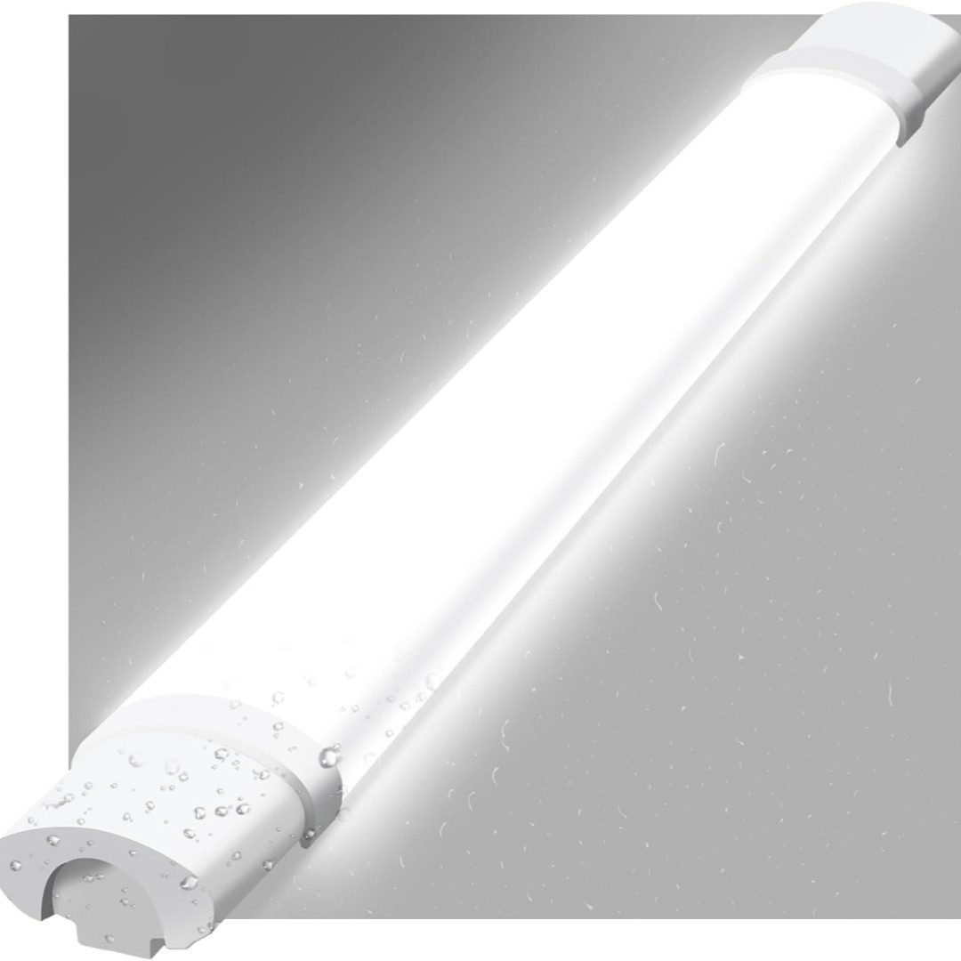ZMH LED Deckenleuchte Weiß, 120 cm, 36 W, 5000 K kaltweißes Licht, IP65 wasserdicht, LED fest integriert, 180° Weitwinkelbeleuchtung geeignet für Garage Werkstatt Küche, Büro