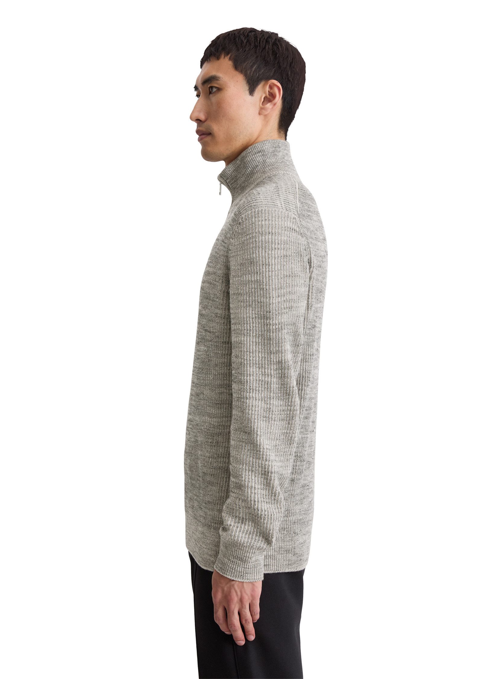 Marc O'Polo Rundhalspullover aus Baumwoll-Schurwoll-Mix günstig online kaufen