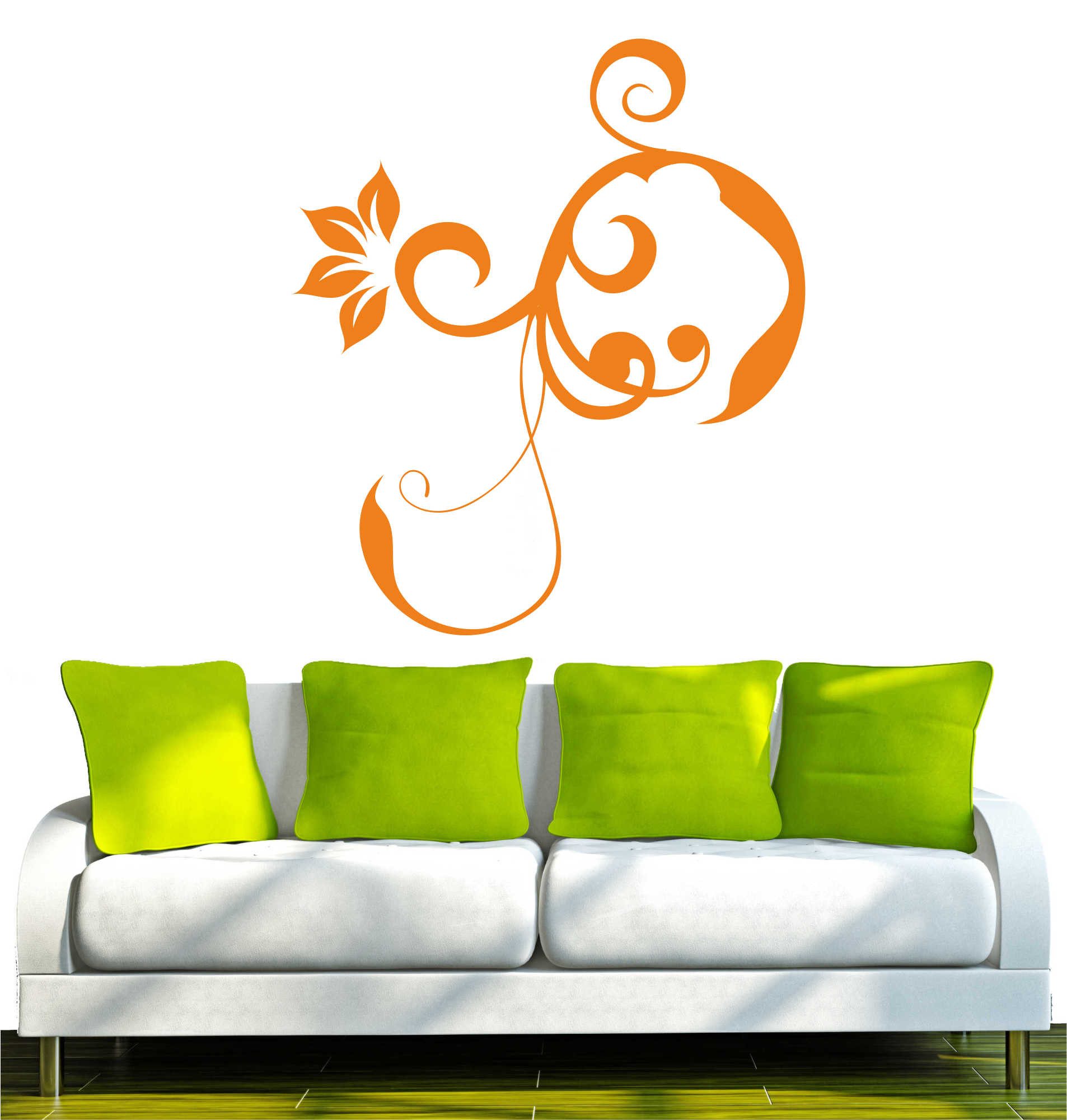 INDIGOS UG Wandtattoo Wandtattoo - Wandaufkleber - w313 Blume Ranke Baum Pflanze Garten