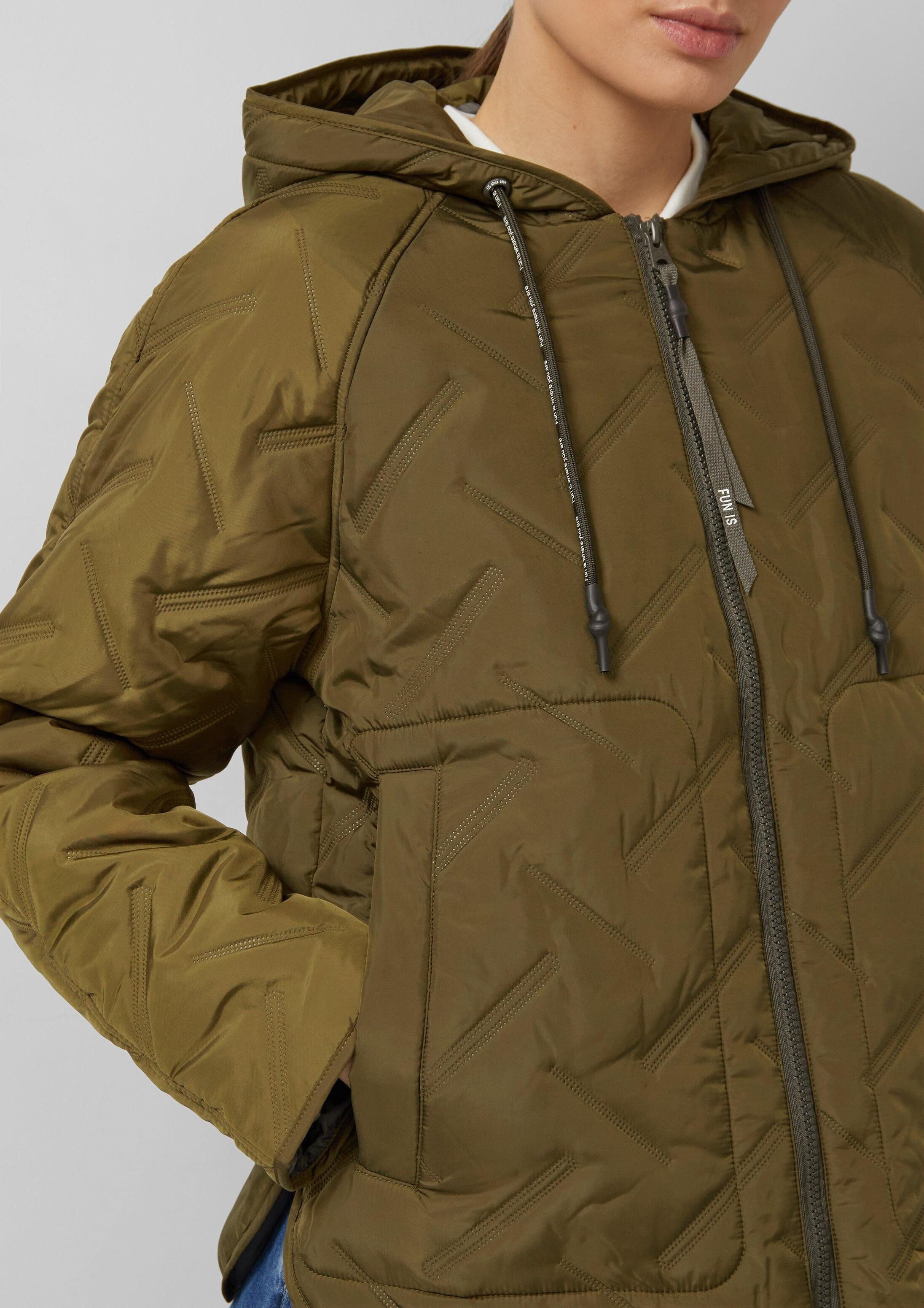 QS Funktionsjacke Outdoor-Jacke Wattierte Jacke mit Kapuze