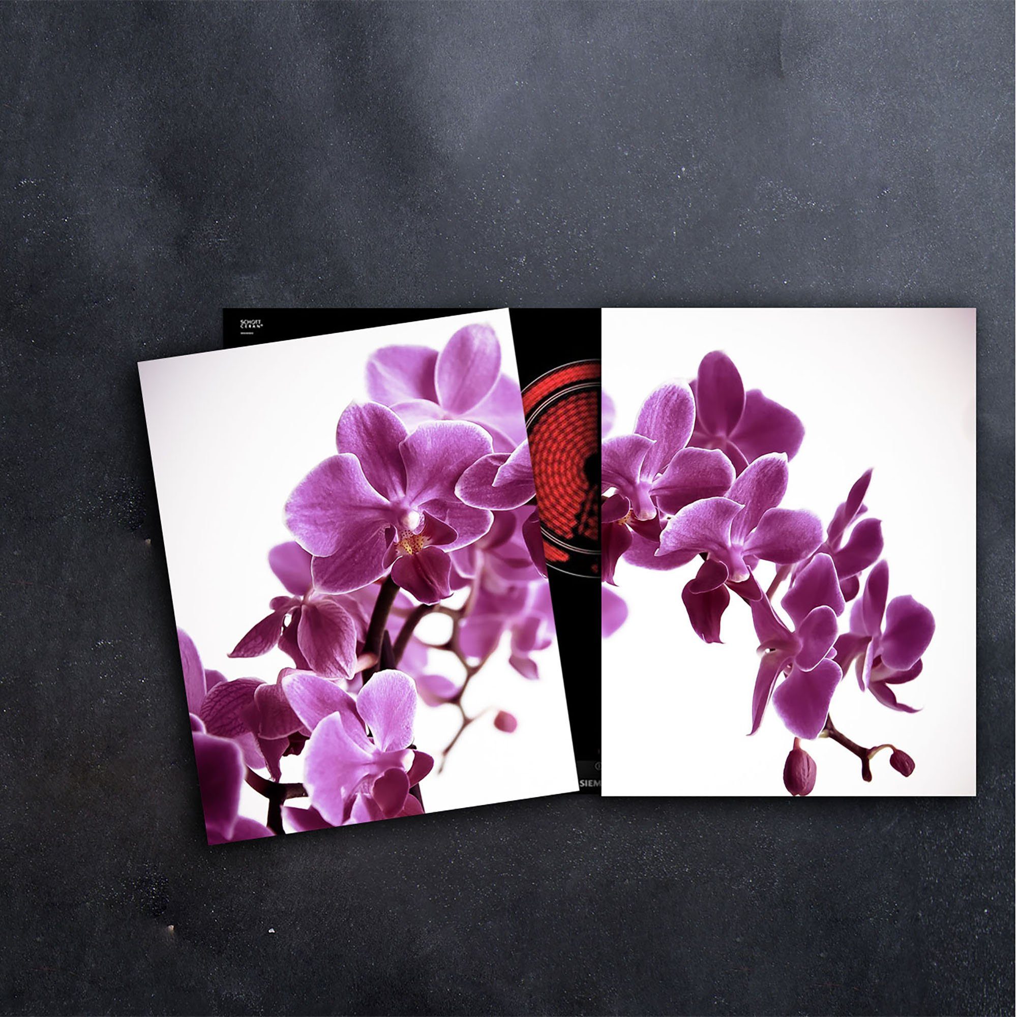 Herd-Abdeckplatte 2-teilig 80x52 Orchidee Blumen Decorwelt Ceranfeldabdeckung