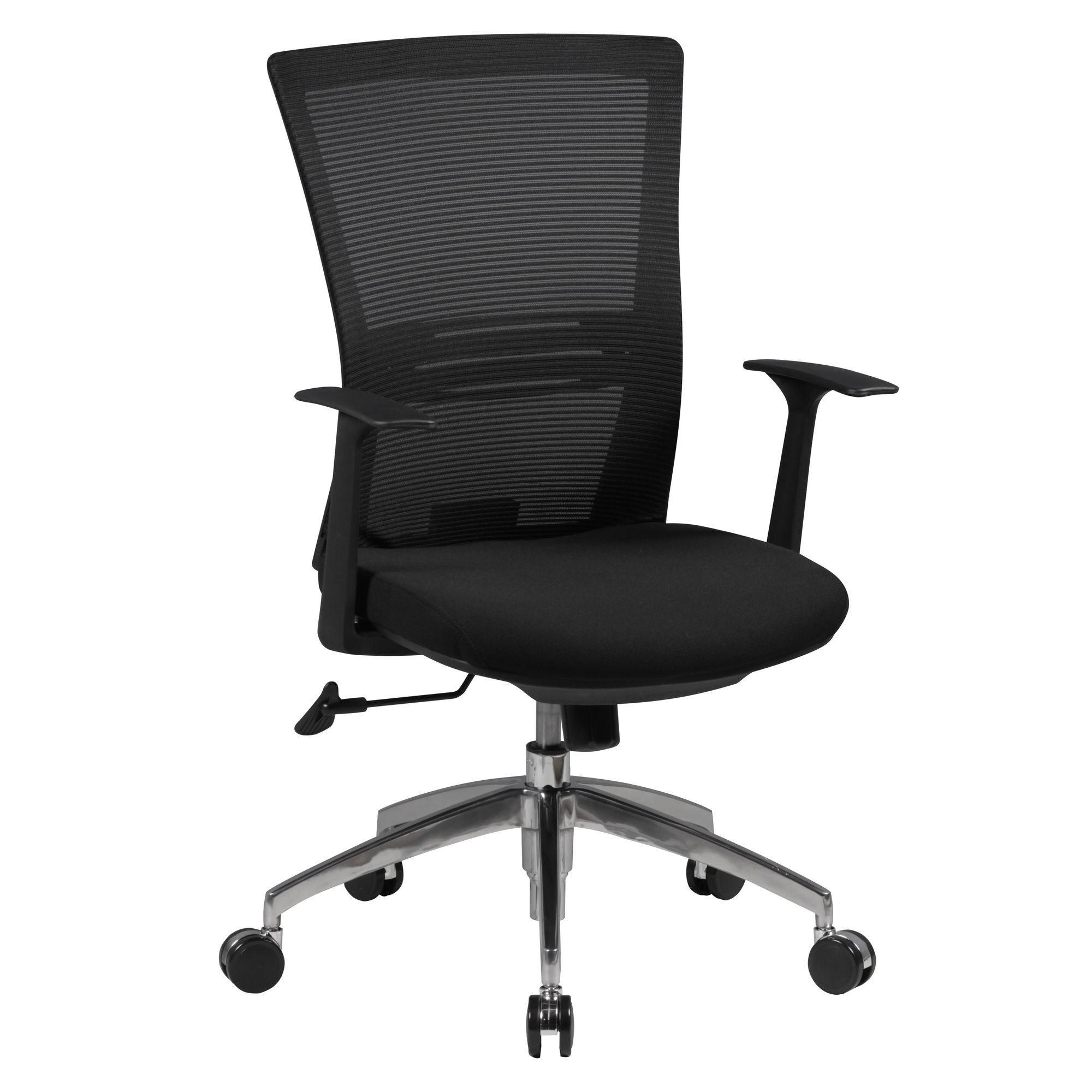 Amstyle Chefsessel Bürostuhl Schwarz Drehstuhl höhenverstellbar Schreibtischstuhl 120 kg (Bürostuhl XXL 120 kg Modern, Stoff Schwarz), Drehstuhl mit Armlehne, Schreibtischstuhl Drehbar