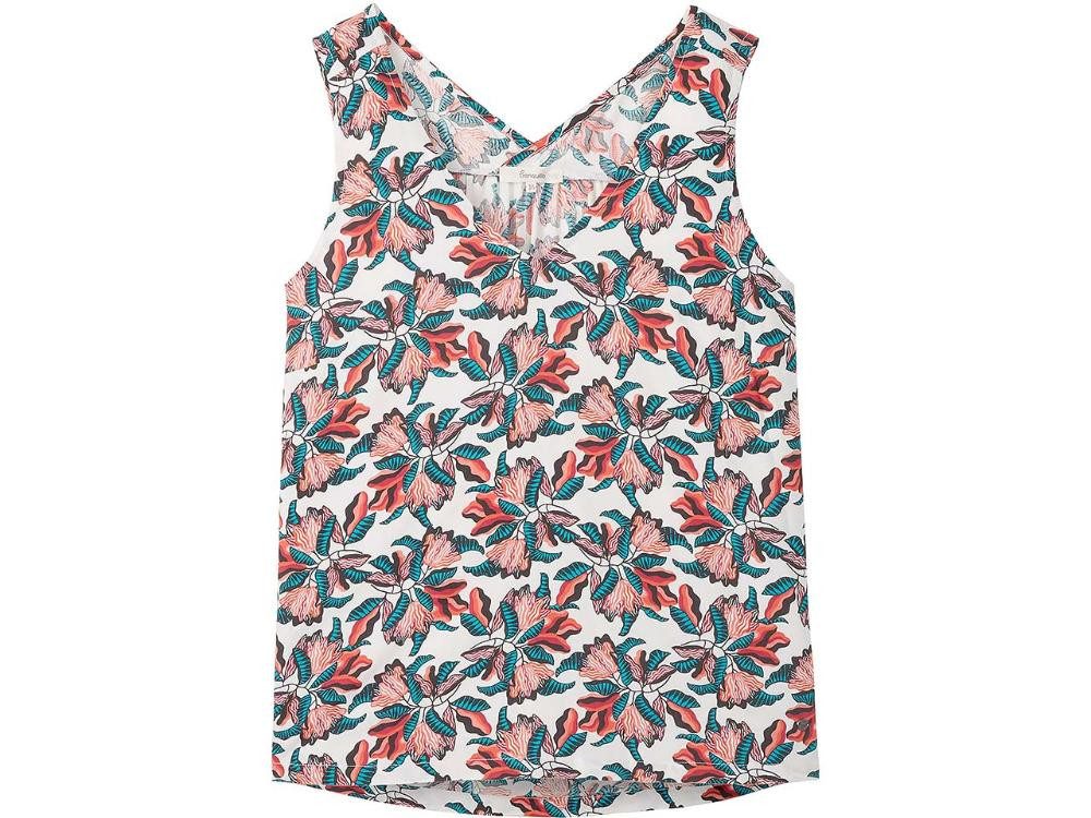 Tranquillo V-Shirt tranquillo Damen-Top mit V-Ausschnitt