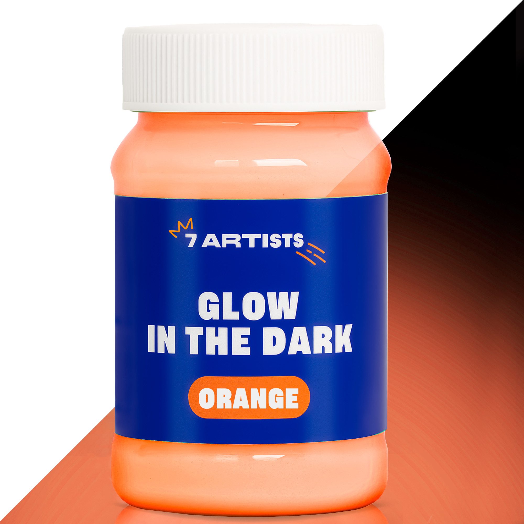 7 Artists Acrylfarbe 7 Artists Acrylfarbe Nachtleuchtend - Neon UV Farbe Wasserbasis 100 ml