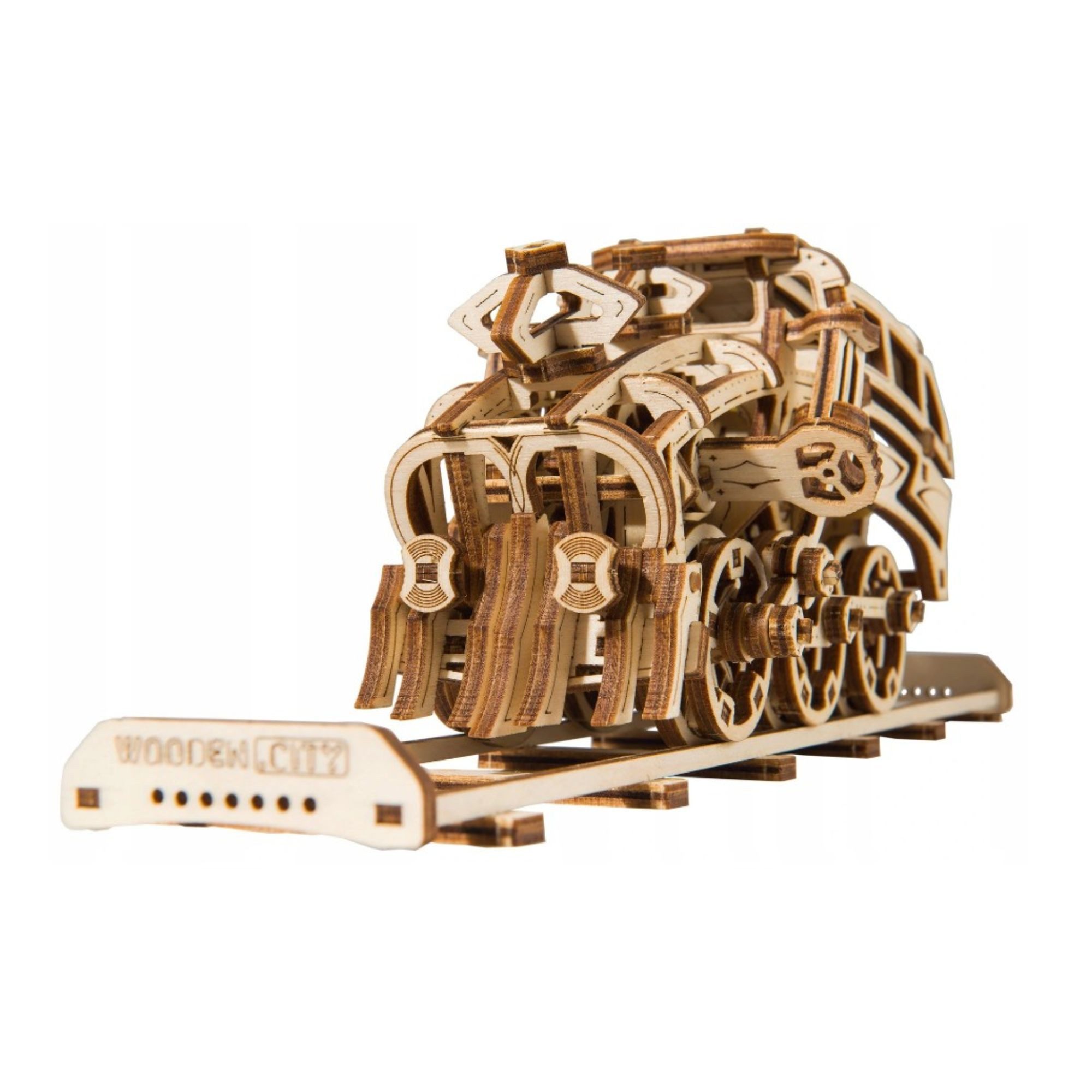 Wooden City 3D-Puzzle Dream Express Holzpuzzle (220 Teile), 220 Puzzleteile, funktionaler Gummimotor (mechanisch)