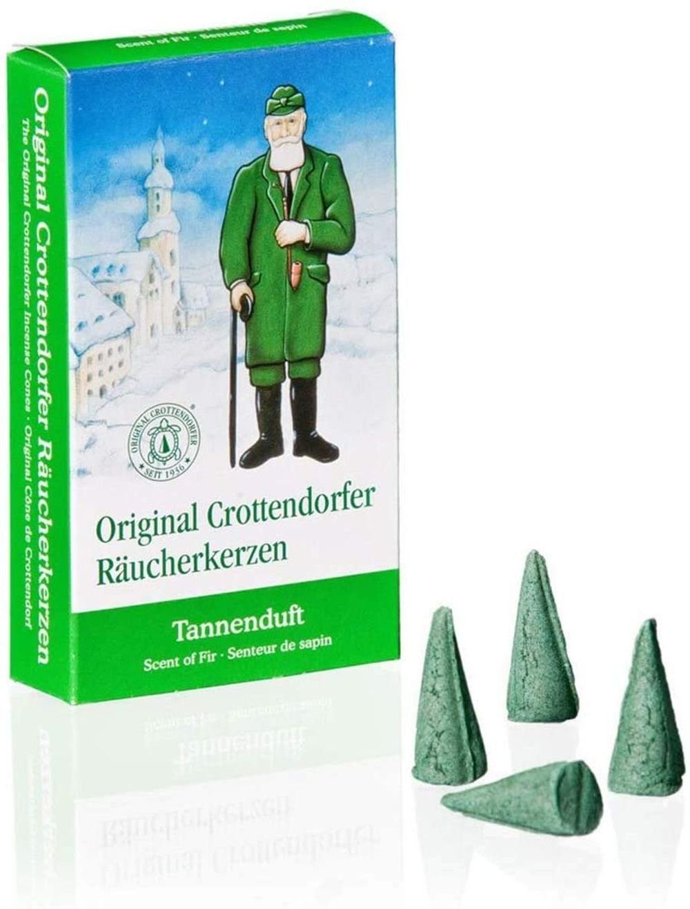 Crottendorfer Räucherkegel 10 Päckchen Räucherkerzen - 5 x Zimt, 5 x Tannenduft