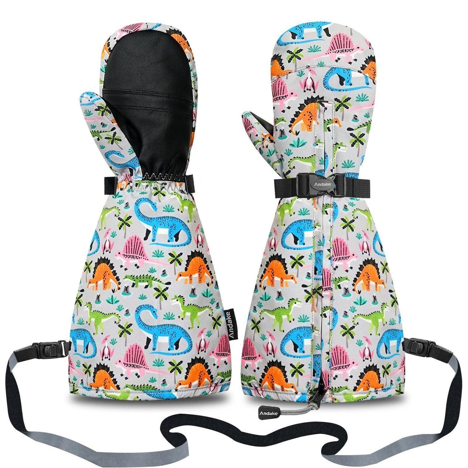 LuxusKollektion Skihandschuhe Kinderhandschuhe Warm Dinosaurier Gr. XXXXS (1-St)