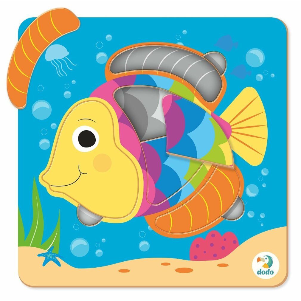 dodo Puzzle DODO Puzzle Fisch 5 Teile, Puzzleteile