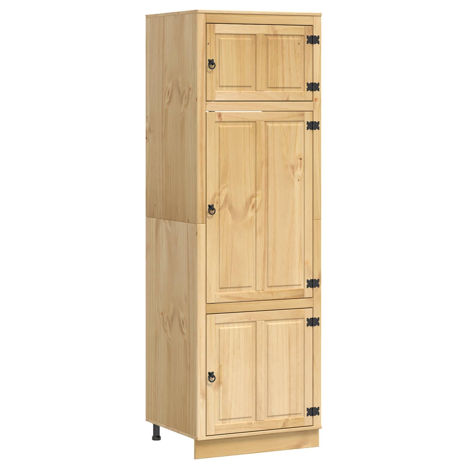 vidaXL Küchenzeile, Schrank mit Regal Honig 60 x 32 x 40 cm Massives Kiefernholz