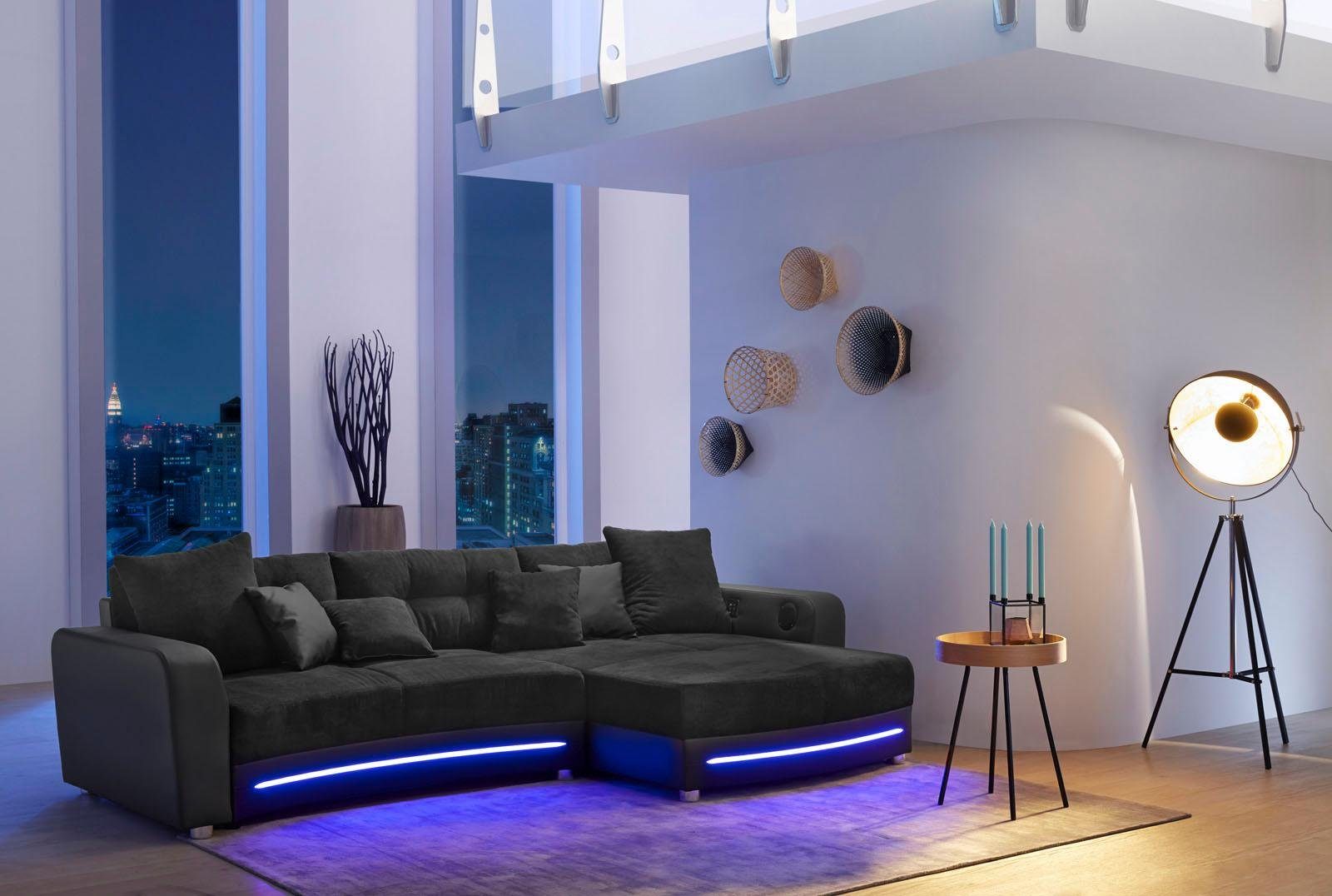Jockenhöfer Gruppe Ecksofa "Laredo L-Form" inklusive RGB-LED-Beleuchtung un günstig online kaufen