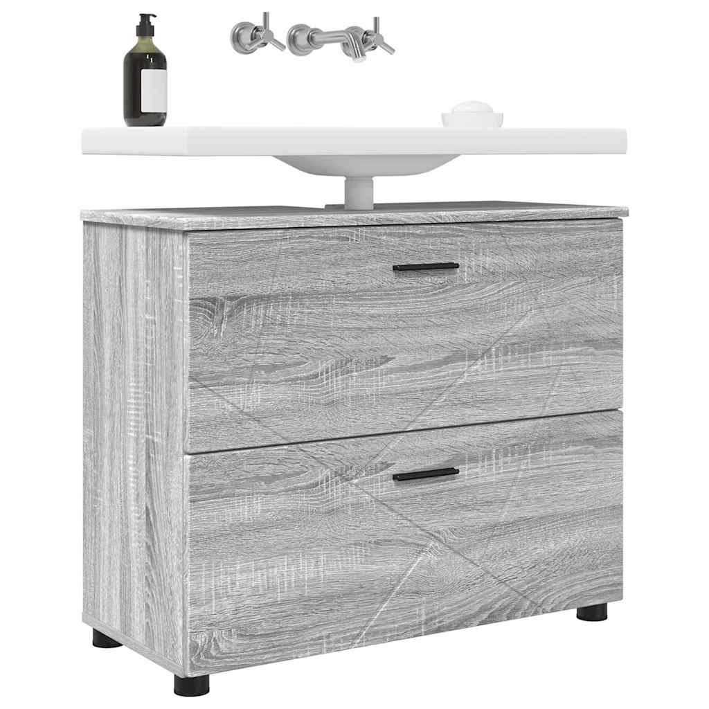 vidaXL Badezimmerspiegelschrank Badezimmer Schrank Grau Sonoma günstig online kaufen