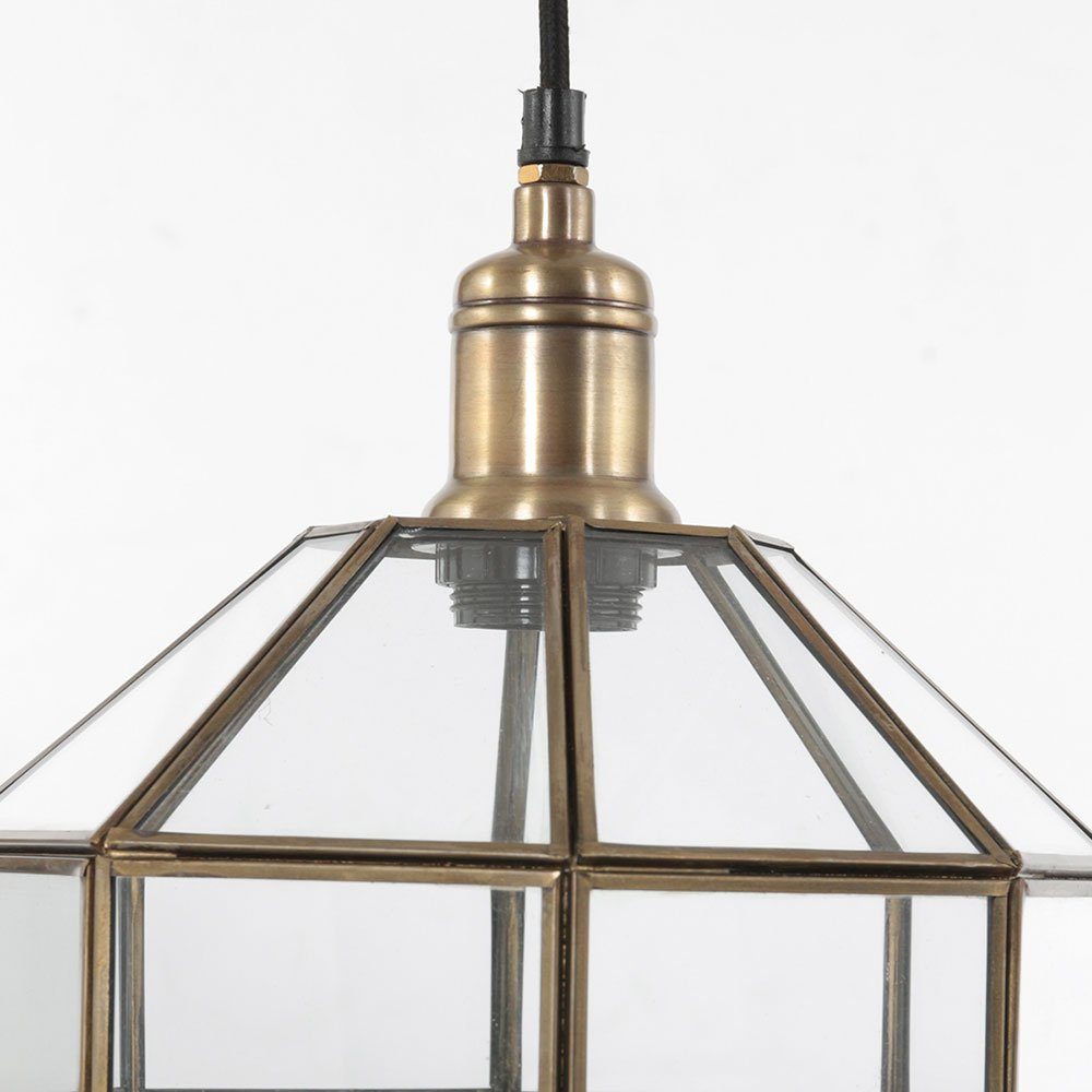Pendelleuchte, nicht Leuchtmittel 145 Höhe Hängelampe Glas anpassbar bronze inklusive, cm Esszimmerleuchte Retro H etc-shop