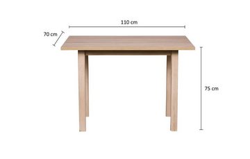 kundler home Essgruppe Sitzbank mit Lehne, Küchenbank gepolstert, L:125cm, Tisch Set 3-tlg.