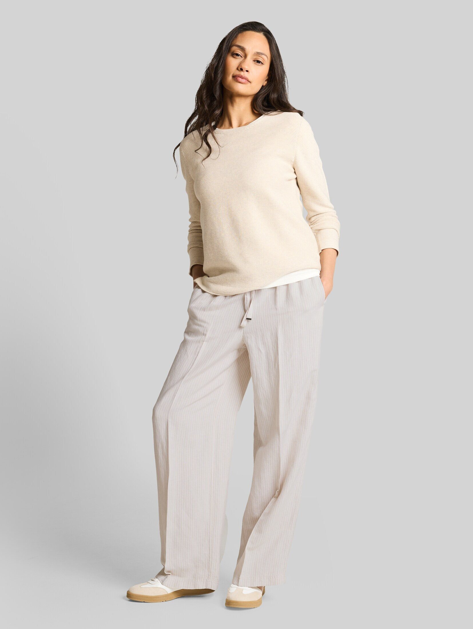 TOM TAILOR Stoffhose Hosen & Chino Loose Fit Hose mit Leinenanteil