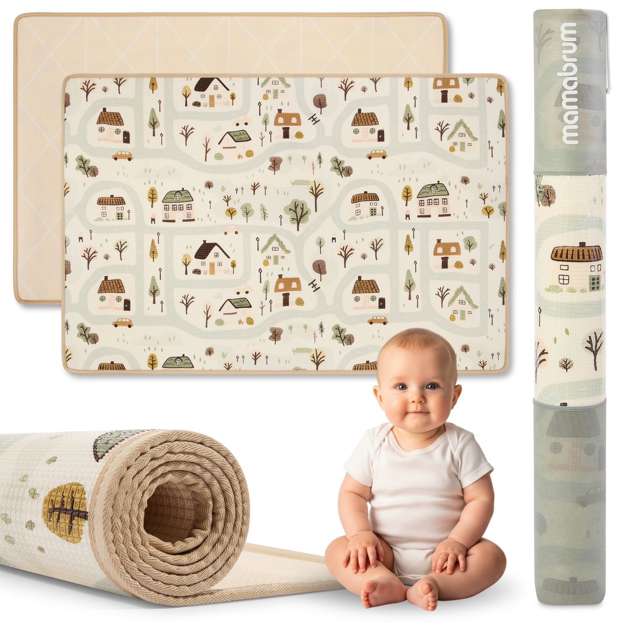 Mamabrum Spielmatte Mamabrum Spielmatte Baby XPE 180x120 cm beidseitig