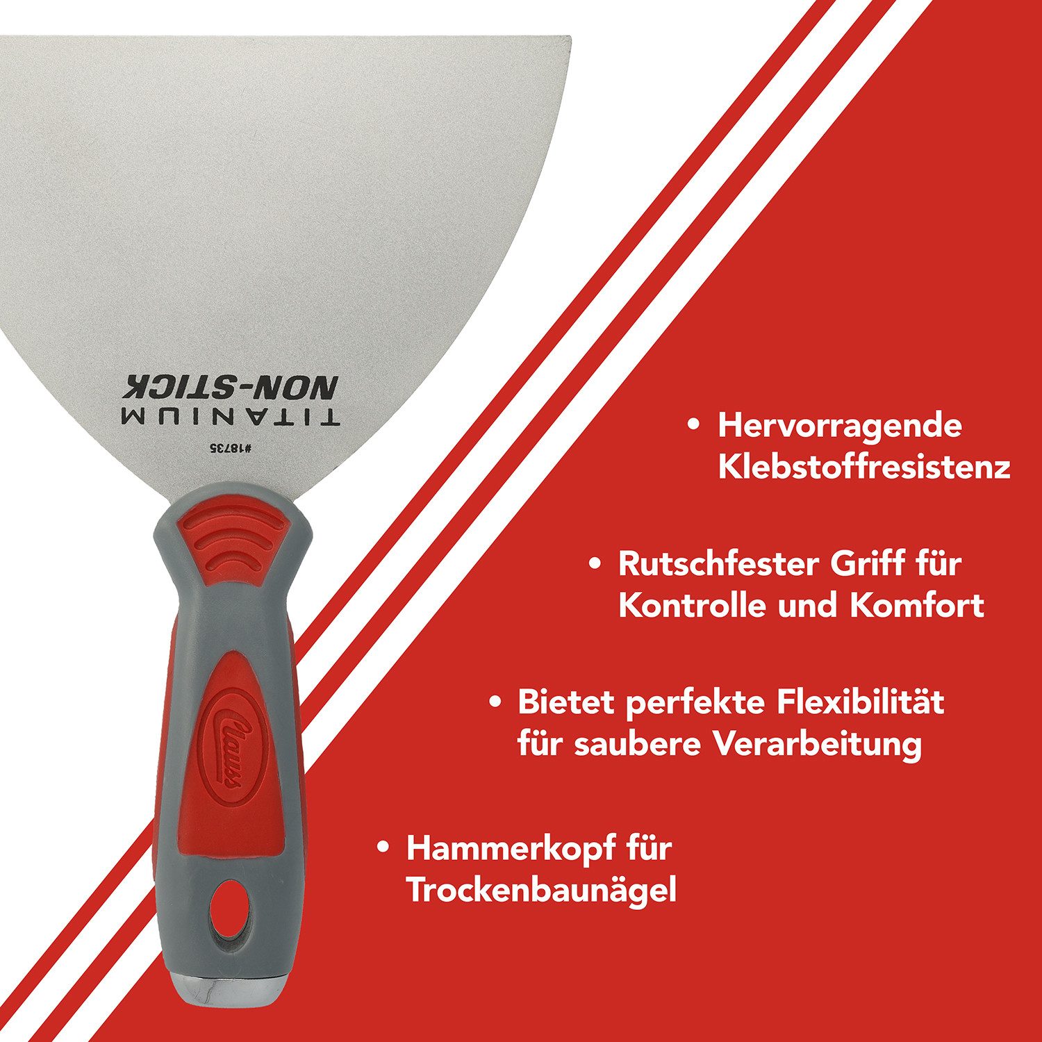 CLAUSS Flexspachtel Spachtel 6" (15,2 cm) mit flexibler Klinge in Profiqualität Titanium Antihaftbeschichtung – Bild 4 von 5