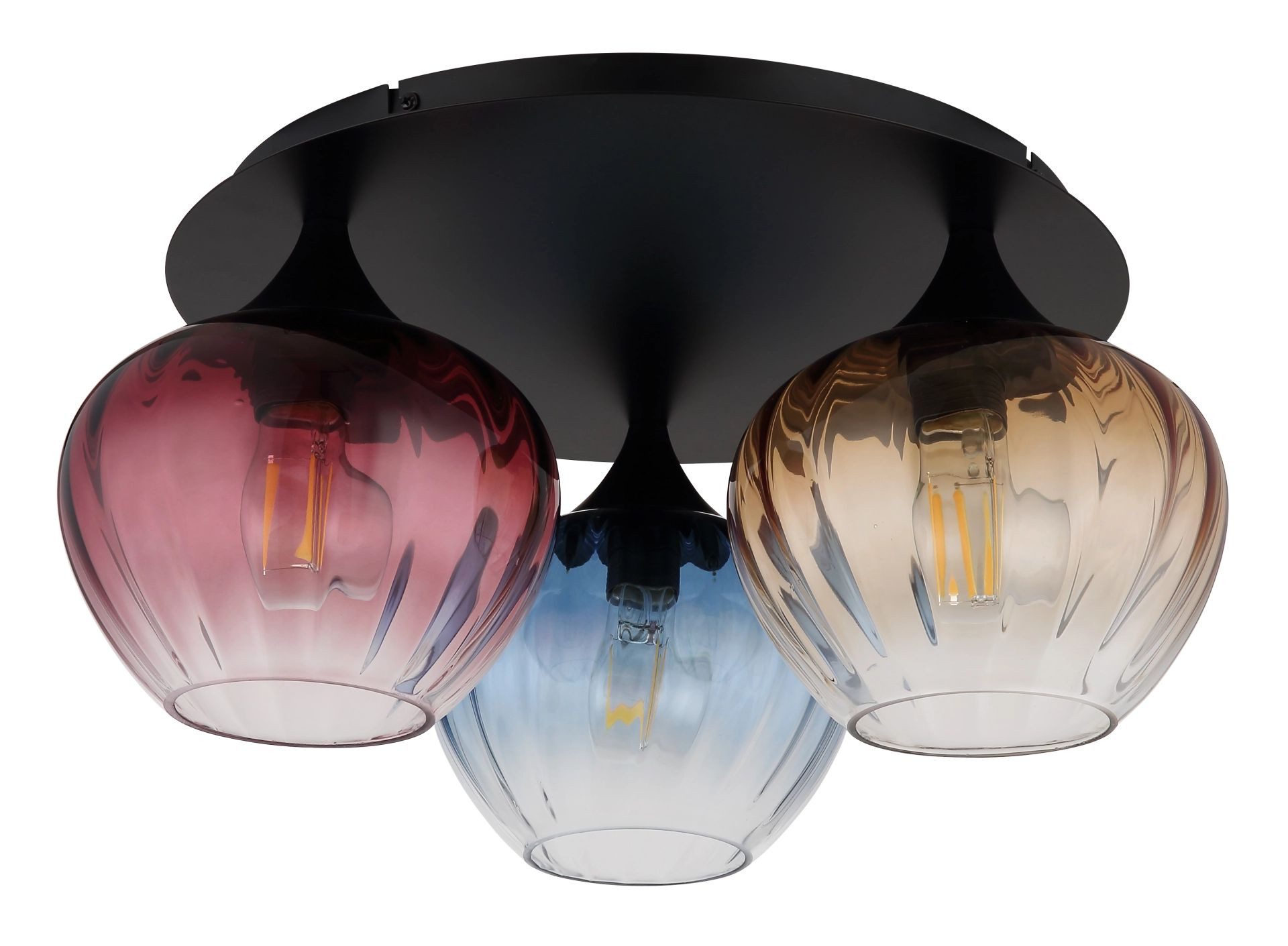 GLOBO LIGHTING Deckenleuchte SANDER, ohne Leuchtmittel, Gläser, Deckenlampe, Wohnzimmer, Esstisch