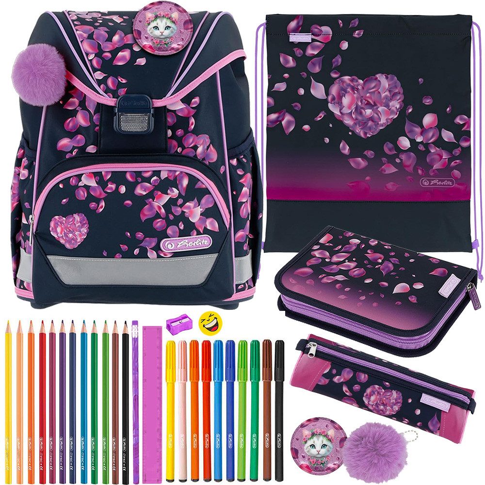Herlitz Schulranzen Set UltraLight Plus 6-teilig Blossom Dance Kitty