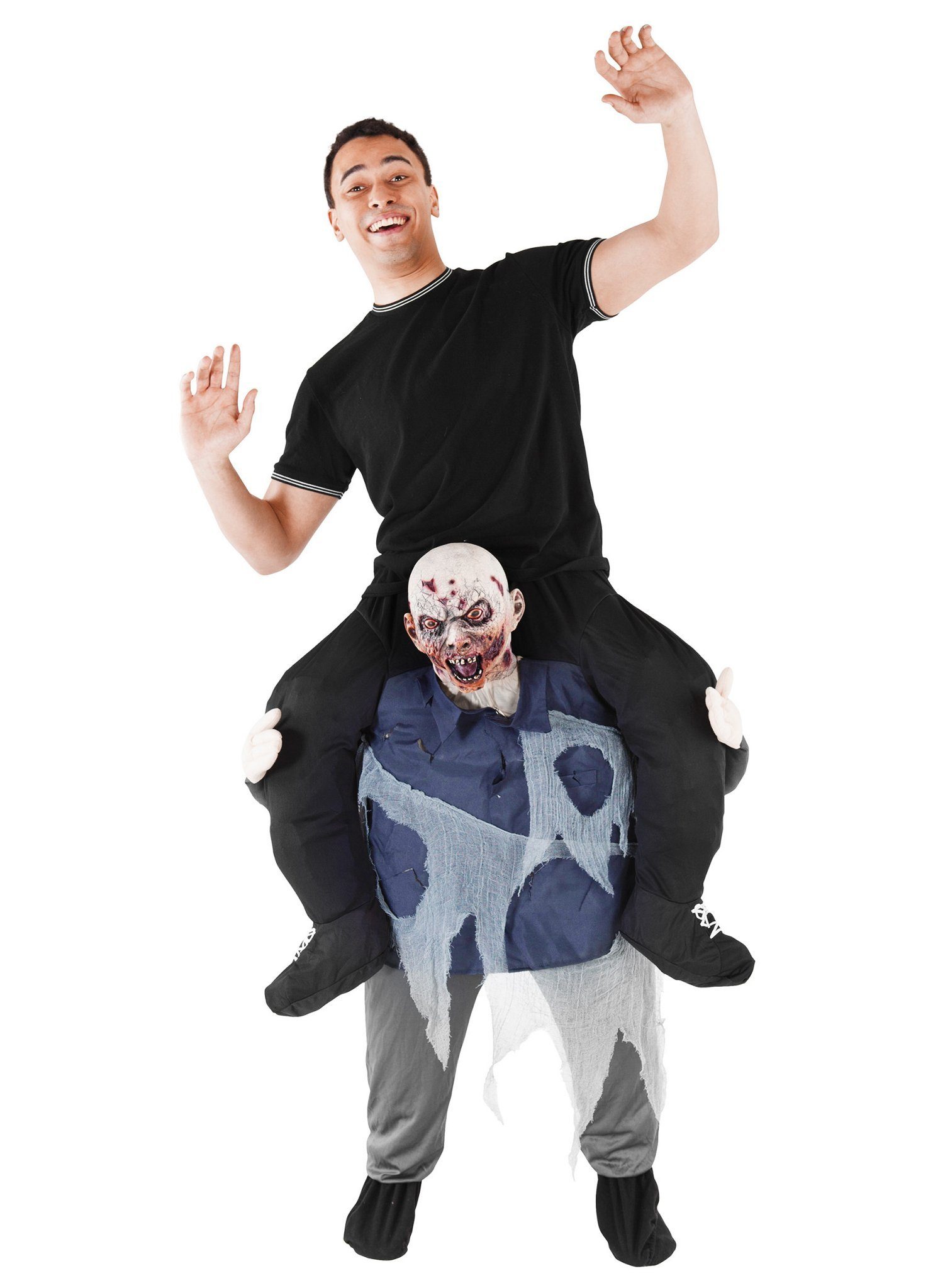 Morphsuits Kostüm Carry Me Zombie, Witziges Huckepack Kostüm für Halloween