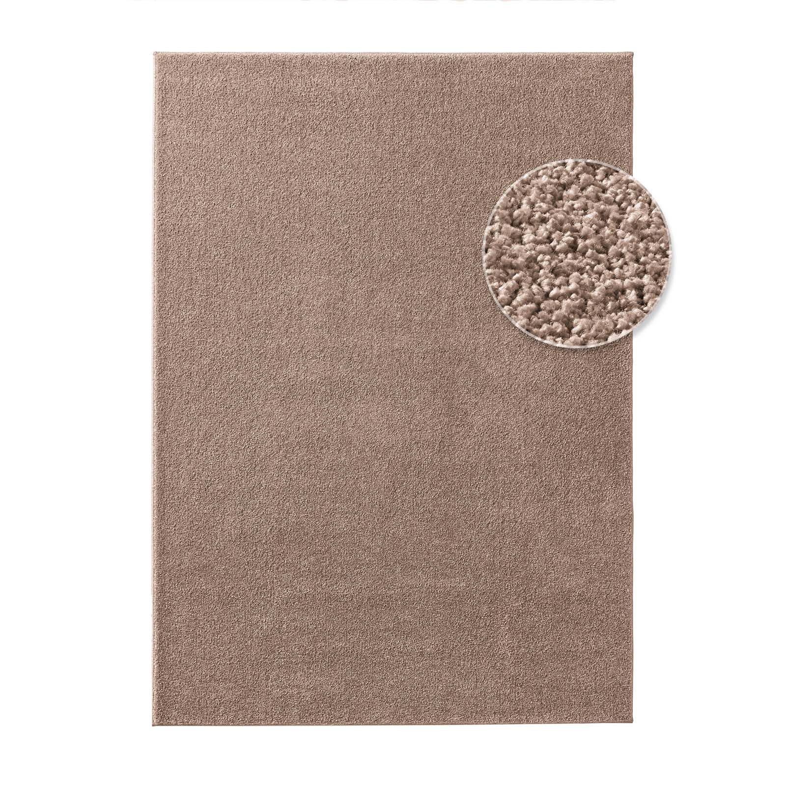 TaraCarpet Teppich Kurzflor-Frisee-Teppich Madrid Uni, rechteckig, günstig online kaufen